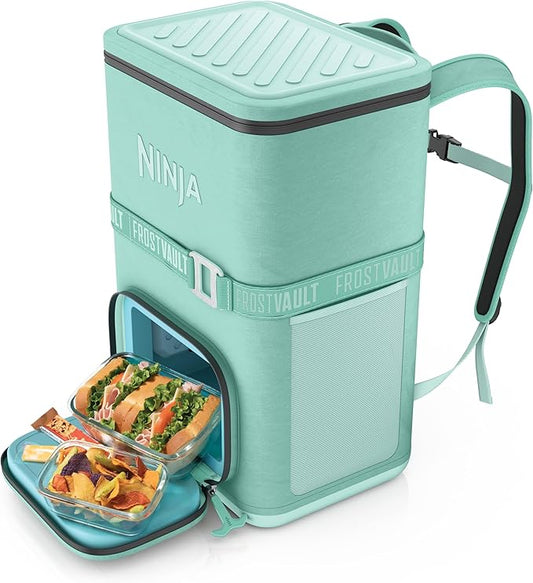 Ninja FrostVault Go Can Soft Cooler, 24/36 Can, Leak Proof, Built-In Cup Holder, 2 Ice Packs & Dry Storage Drawer, Polyester Insulation, Hiking, Camping, Picnic