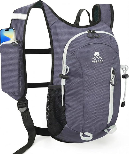 Foldable Small Hiking Backpack with 3 Strap Pockets – Lightweight 300D Spill-proof Daypack for Men Women – Packable Small Travel Backpack with Chest Strap & Trekking Pole Holder – Durable Outdoor Bag