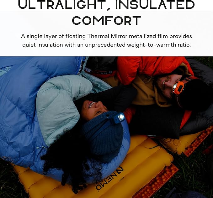 Nemo Equipment Tensor Trail Ultralight Insulated Sleeping Pad - Regular Mummy (72" x 20) - Mango/Huckleberry