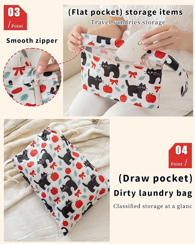 Packing Cubes for Travel 7 Set Luggage Organizer Bags for Family Mesh Breathable Travel Packing Organizers Durable Travel Essentials Suitcases Organizer Bags Set (Strawberry Bear)