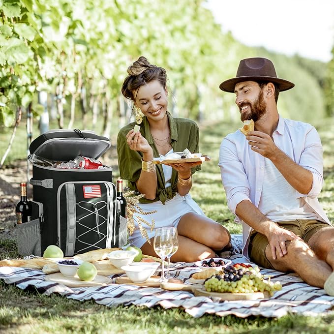 Maelstrom Cooler Backpack,50 Can Insulated Soft Backpack Cooler,Portable Lightweight Leakproof Cooler Bag,Large Capacity Beach Cooler,Waterproof Lunch Backpack for Men Women