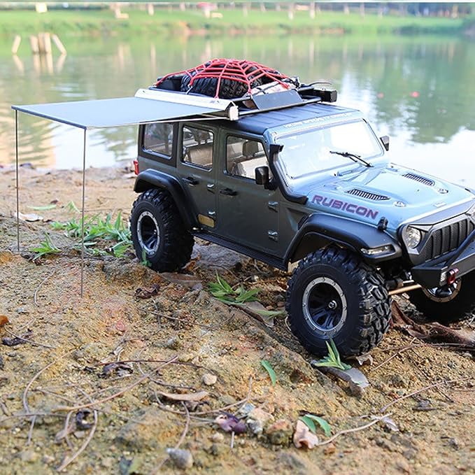 1/8 1/10 RC Car Simulation Rooftop Net Roof Side Awning Tent for SCX10 TRX4 D90