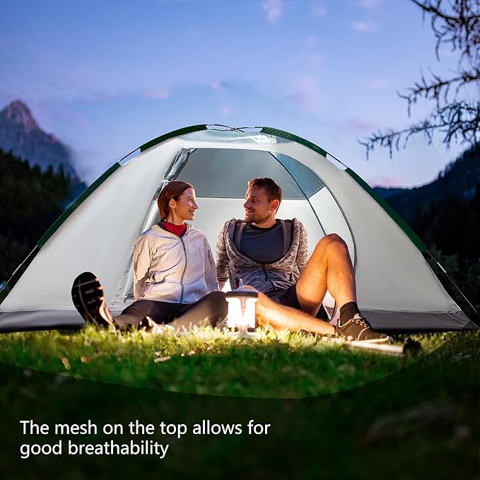 Screened Camping Tent, 3-4 Person Waterproof, Haven Tent, Backpack Double Layer Shelter, Easy Setup and Portable for Outdoor, Picnic or Hiking.