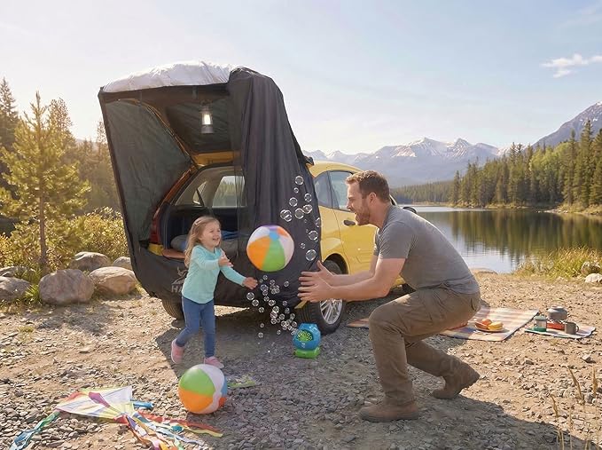 Hasika SUV Tailgate Tent - Universal Car Camping Awning, 3000mm Waterproof & UPF 50+ - Portable Hatchback Tent Privacy Shelter for SUV, CUV, Minivan - Easy Setup Road Trip Essentials Black Large