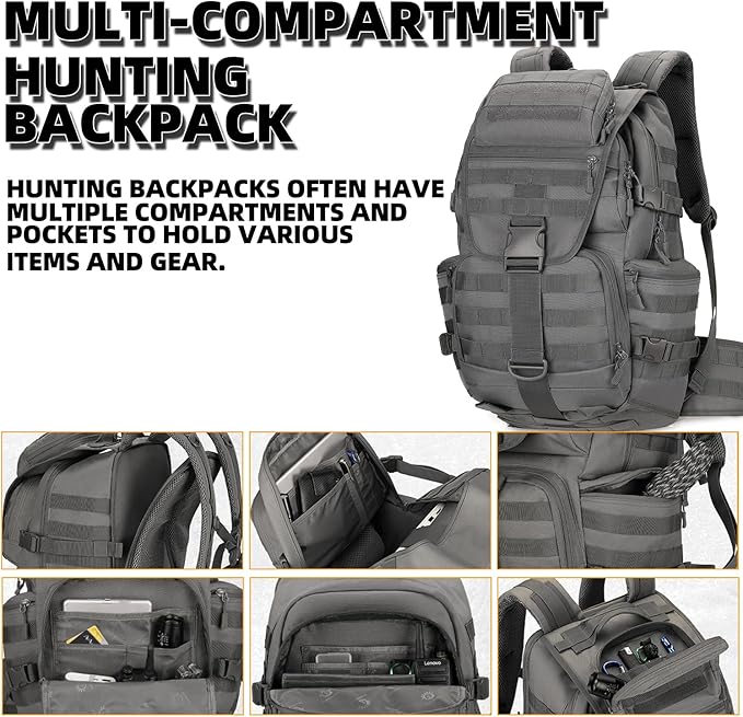 50L Military Tactical Backpack Hiking Waterproof Backpack Large Military Pack 3 Day Assault Pack Molle Bag Rucksack