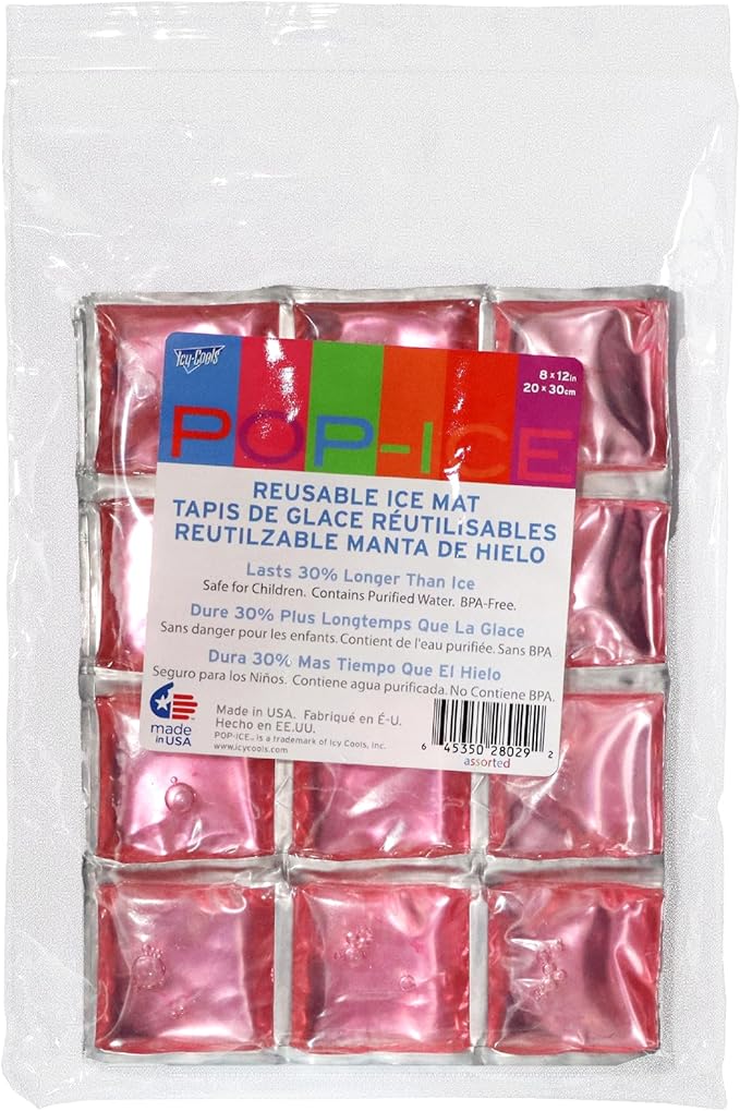 ICY-COOLS Reusable Ice Packs for Coolers - Flexible Ice Sheets, Flat and Long-Lasting for Camping or Lunch Boxes, 10x16 & 8x12, 1 or 3 Pack