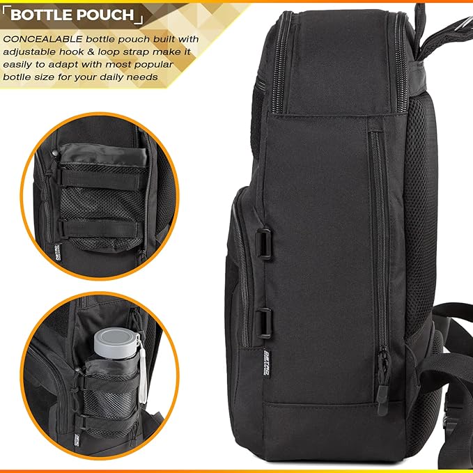 DBTAC Tactical Lunch Backpack, Large Lunch Cooler for Men Women | Backpack Coolers insulated for Work Picnic Travel (Charcoal Camo, 24-Cans)