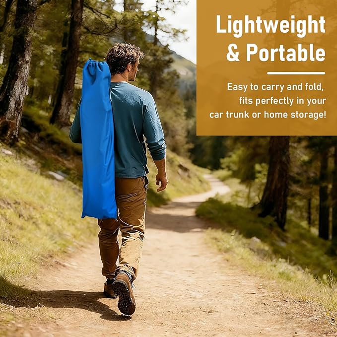 Camp Bed, Portable Folding Camping Cot for Adults,Indoor Outdoor Portable Sleeping Cot for Hiking, Camping with Carrying Bag Army (Blue)