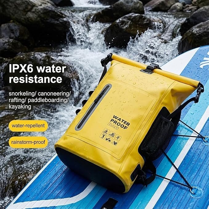 Dry Bag Waterproof 25L-Floating&Lightweight Bags for Women Waterproof Backpack for Kayaking, Boating, Fishing,Paddle boarding, Camping, Hiking,Roll-Top Seal&Adjustable Shoulder Straps