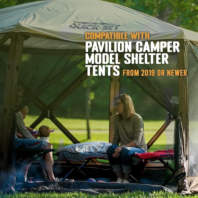 CLAM Quick-Set Camping Tent Footprint Mat, 150" x 150" Pavilion Ground Tarp and Waterproof Outdoor Flooring for Screen Tents and Canopies