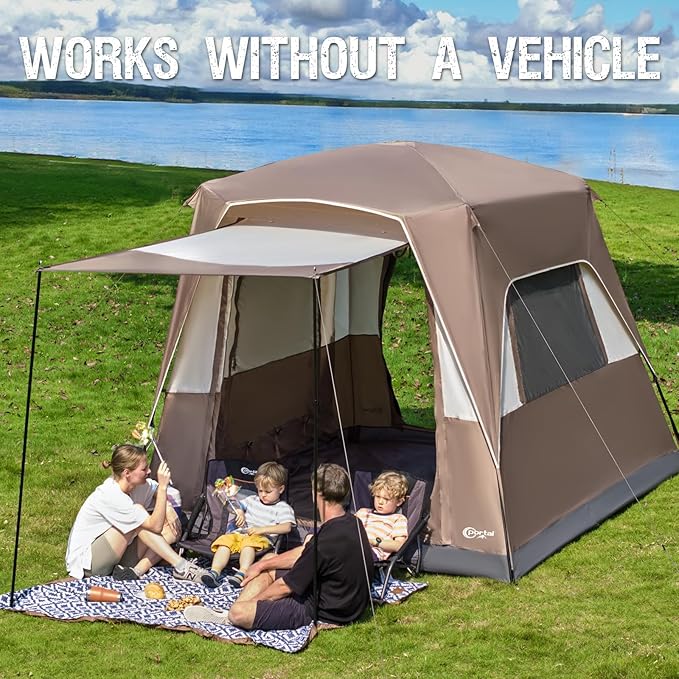 Portal 5-Person SUV Tent with Porch, 2-in-1 Car Camping Tent, Water-Resistant & Windproof, Trunk Tent for Travel & Outdoor Adventures
