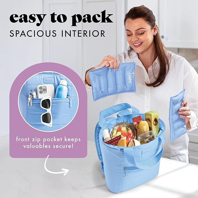 Fit & Fresh Carefree Cooler Collection – Insulated, Leakproof, Water-Resistant Tote & Mini Sling Bag for Summer Pool & Travel