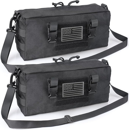 WYNEX Large Molle Pouch, Tactical Molle Bag Vertical Admin Pouch, Modular Utility Pouch Increment Side Pouch for Tactical Backpack Molle Rucksack Attachment, with Shoulder Strap For Use as Sling Bag