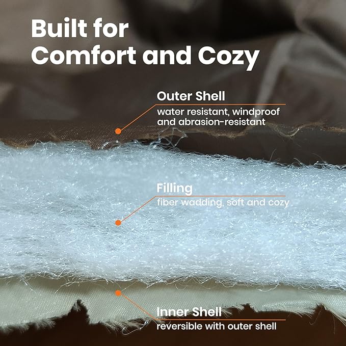 Ultralight Puffy Blanket, Outdoor Camping Blanket, Water-Resistant and Packable, Great for Camping, Stadium, Traveling, Backpacking, Picnic and Beach. 79"x55". Classic Coffee