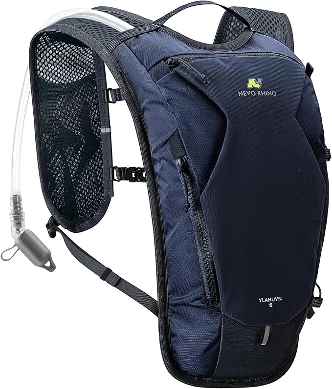 N NEVO RHINO Hydration Backpack,8L Water Backpack with 50 oz /1.5L Water Bladder Bike Hydration Pack for Men Women,Lightweight Hiking Backpack Hydro Water Daypack for Cycling Hiking