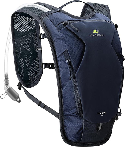 N NEVO RHINO Hydration Backpack,8L Water Backpack with 50 oz /1.5L Water Bladder Bike Hydration Pack for Men Women,Lightweight Hiking Backpack Hydro Water Daypack for Cycling Hiking