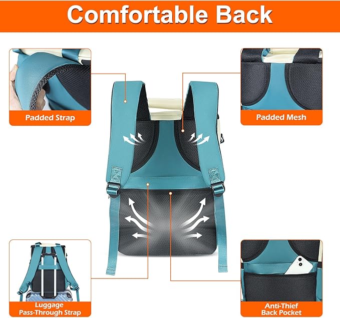 Cooler Backpack, 36 Cans Insulated & Leak Proof Backpack Cooler for Women, Stylish & Portable & Waterproof Cooler Bag, Soft Ice Chest Lunch Box for Beach Picnic Outdoor Travel Work