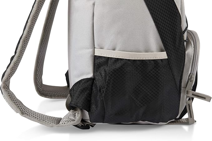PICNIC TIME PTX Backpack Cooler, Modern Backpack Cooler with 20-Can Capacity, Fully Insulated Outdoor Lunch Bag with Water Resistant Interior, Pockets, Padded Straps, (Black with Gray Accents)