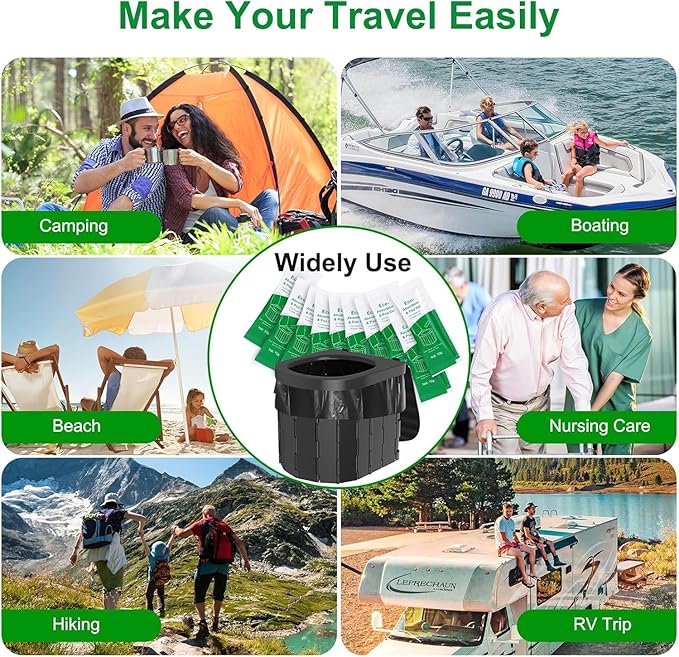 25 pack Portable Toilet Absorbent Gel Powder, Poo Gel for Camping Toilet Powder, Poo Urine Powder for Potty Bags, Poo Deodorizing Treatment for Outdoor Camping Hiking Emergency Toilet (25Pack)