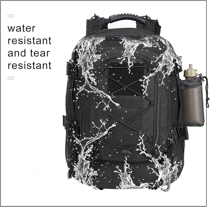Greencity 3 Day Tactical Backpack Large Capacity Army Molle Bag Expandable Hiking Camping Hunting