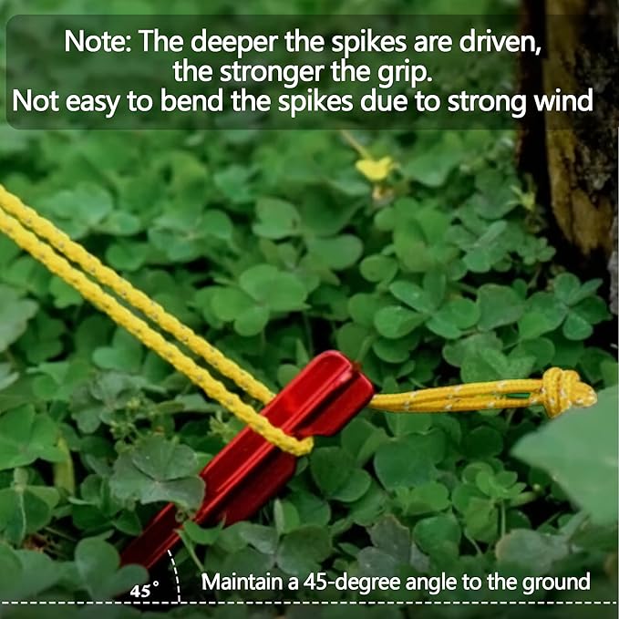 3F UL Gear 6/10PCS Lightweight Camping Tent Stakes, 5.9/7.8'' Hollow Aluminum Alloy Tent Pegs Ground Stakes, Essential Camping Accessories for Camping, Garden, Hiking (15cm-10pcs)