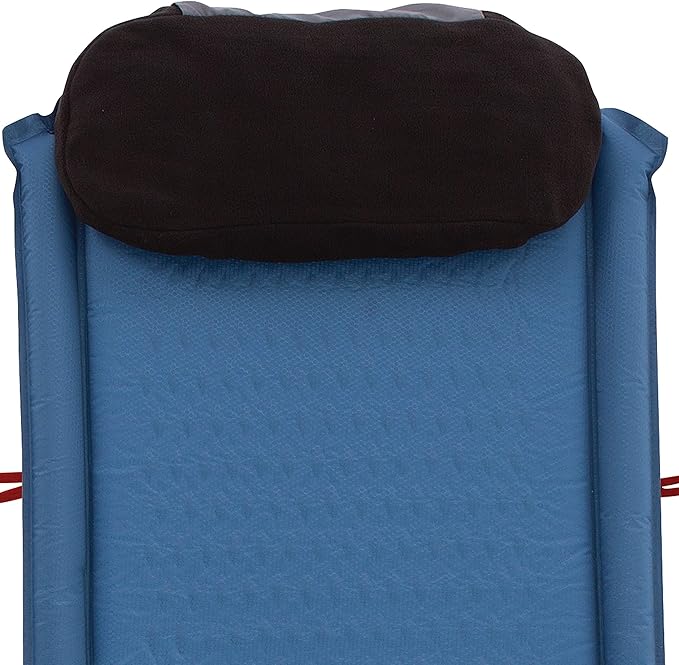 Coleman Silverton Self-Inflating Sleeping Pad, Lightweight Camping Pad with Pillow, Comfortable Sleeping Mat with Side Bumpers, Easy Inflation