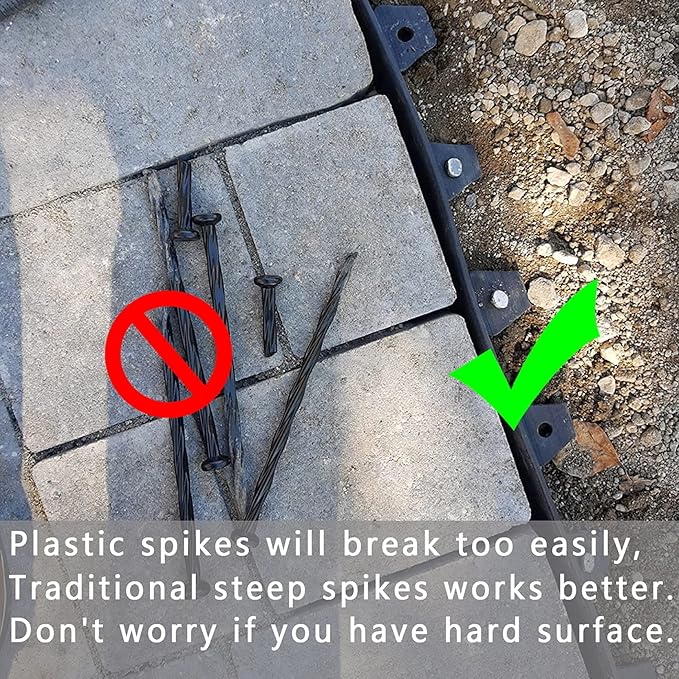 12 Inch Galvanized Landscape Stakes Metal Landscape Edging Anchoring Spikes, Landscape Anchoring Stake for Artificial Turf, Paver Edging, Weed Barrier, Tent, Camping, Carpentry (25)