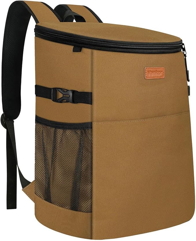 Camping Cooler Backpack 30 Cans, Soft Backpack Coolers Insulated Leak Proof Travel Cooler Bag Waterproof Lunch Picnic Beach Work Trip Thermal Bag Drink Beverage Beer Bag Cooler