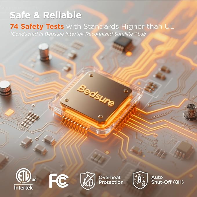 Bedsure Electric Blanket Full Size - Soft Flannel Heated Blanket Full, GentleSoft Fast Heating with 10 Time Settings & 6 Heat Settings, Warm Gift for Grandma (72x84 inches, Purple)