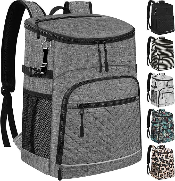 Cooler Backpack Insulated Leakproof Waterproof Backpack Cooler Bag 30/45 Cans, Large Capacity Lightweight Travel Camping Beach Backpack Cooler Ice Chest for Men and Women