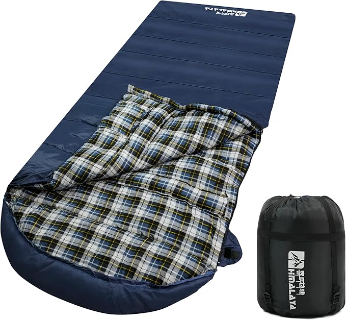 Cold Weather Flannel Sleeping Bags for Adults 0 Degree / -10 Degree, As a Blanket, Waterproof, Lightweight, Portable, Backpacking Camping Outdoor Travel Hiking