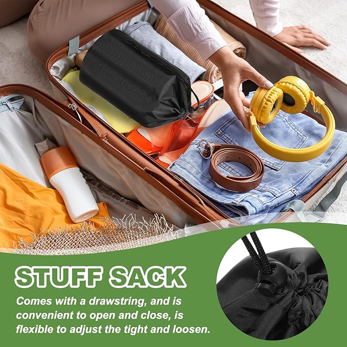 PATIKIL Stuff Sack, Waterproof Outdoor Storage Sack Portable Drawstring Dust Flap Bag Lightweight Sleeping Bag for Camping Hiking Backpacking