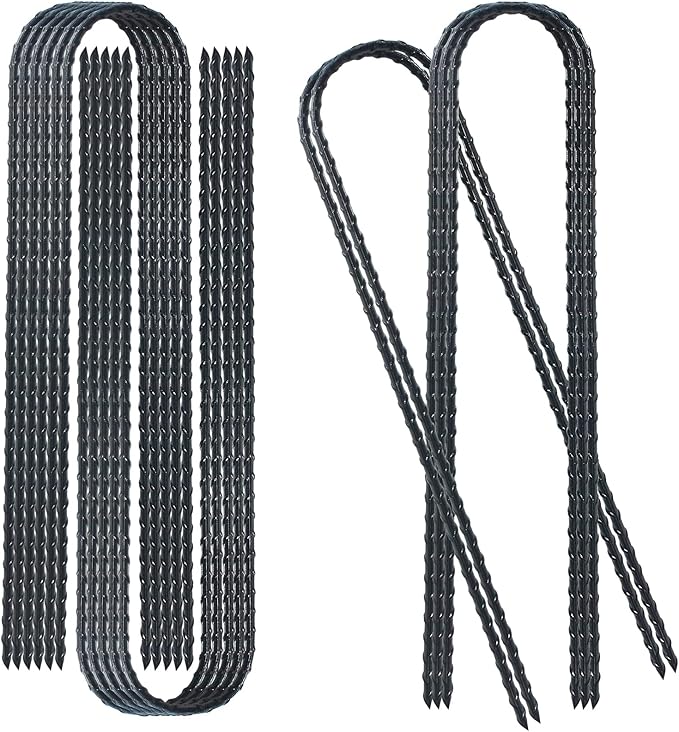 Trampolines Wind Stakes 24 Pack, 12 Inch Heavy Duty U Shaped Rebar Stake Ground Anchors Galvanized Steel Safety Trampoline Anchors for Garden Decoration, Camping Tents, Soccer Goals, etc