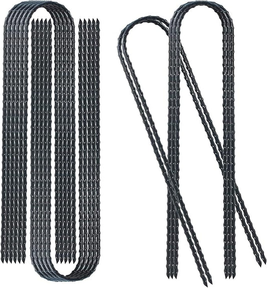 Trampolines Wind Stakes 24 Pack, 12 Inch Heavy Duty U Shaped Rebar Stake Ground Anchors Galvanized Steel Safety Trampoline Anchors for Garden Decoration, Camping Tents, Soccer Goals, etc