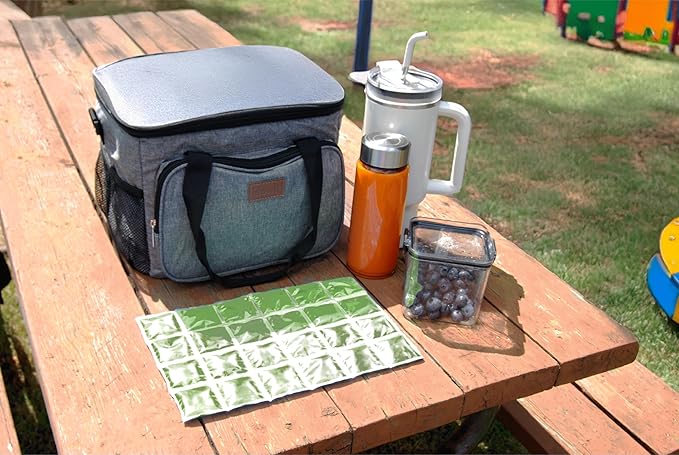 ICY-COOLS Reusable Ice Packs for Coolers - Flexible Ice Sheets, Flat and Long-Lasting for Camping or Lunch Boxes, 10x16 & 8x12, 1 or 3 Pack