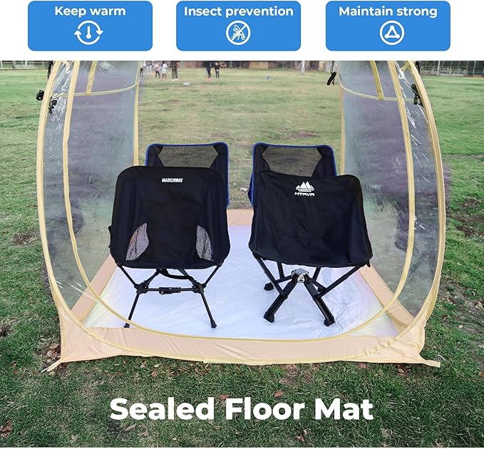 All Weather Proof Pod,Outdoor Weather Tent Sports Pod,540°View Bubble,Pop Up Screen House with Carry Bag,Screen Room for Sport Event,Camping,Fishing,Cheering