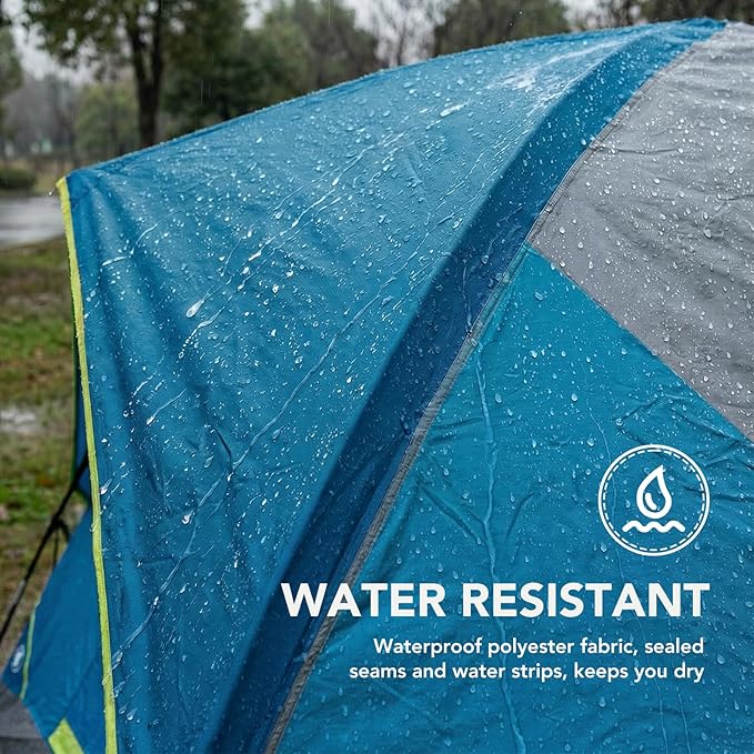 OLIXIS Camping Tent 2/4 Person, Waterproof Windproof Dome Tent with Multi-Directional Ventilation, Quick 5 Min Setup for Family Outdoor, Backpacking, Hiking