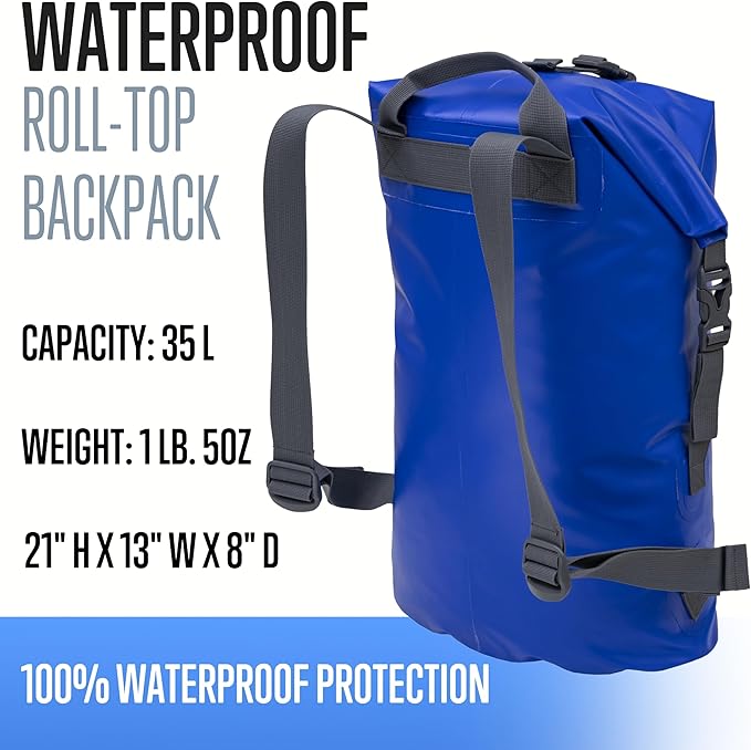 ALPS Mountaineering Torrent Waterproof Backpack, Fully Welded Seams Dry Bag with Adjustable Straps
