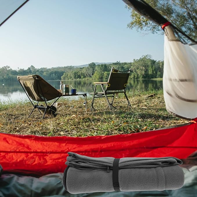 Happyyami Sleeping Bag Lightweight Fleece Blanket for Camping and Indoor Napping Portable Design for Adults Cold Weather Insulation