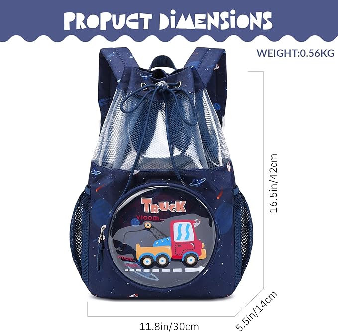 mygreen Drawstring Backpack Gym Cinch Bag for Swim Beach Sports Waterproof for Kids | for Swim, Beach, Sports
