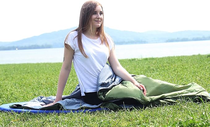 REDCAMP Ultra Lightweight Sleeping Bag for Backpacking, Hiking, Comfort for Adults Warm Weather, with Compression Sack