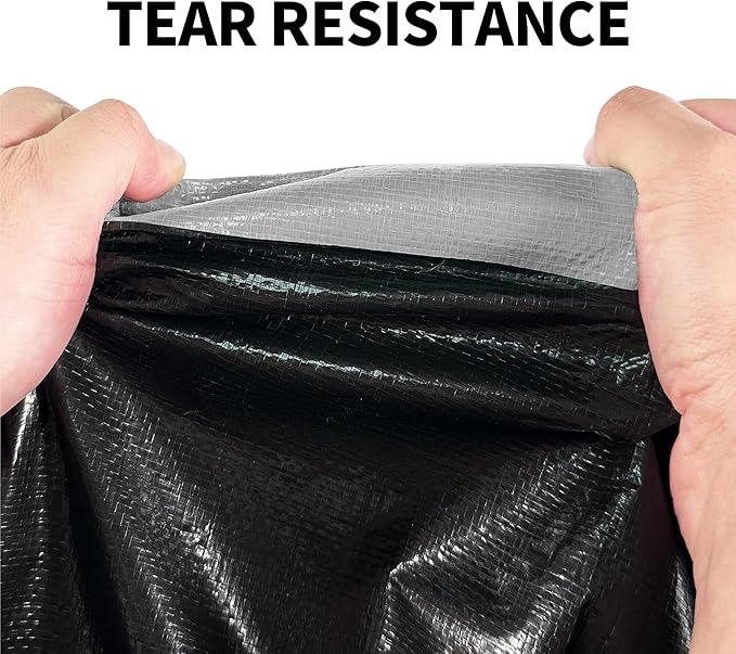 Tarp Heavy Duty 10x12ft Waterproof Tarps,10mil Uv Resistant,Multipurpose Silver/Black Tarps for Cars,Camping,Roof,Ship,Garden.by-MVPNET