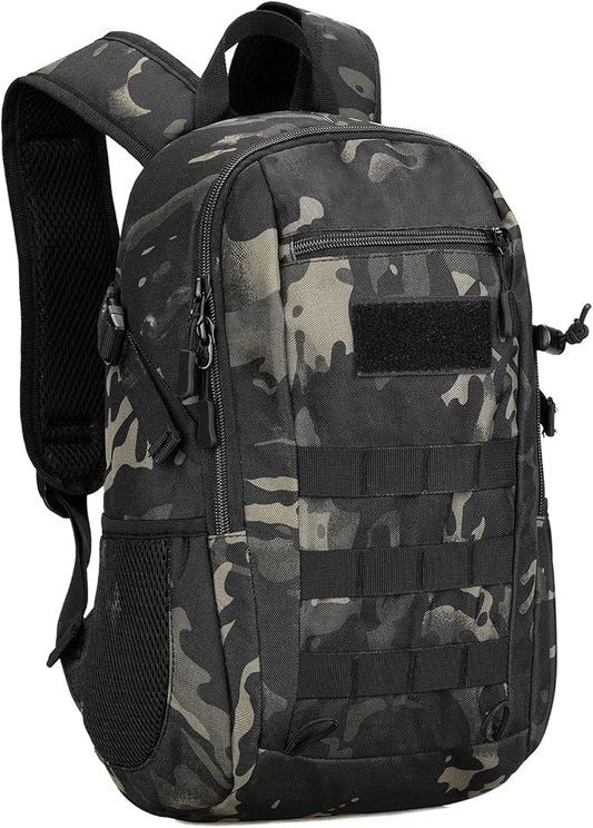 HUNTVP 10L Tactical Backpack Small Backpack Mini Daypack Rucksack Gear Tactical Assault Pack Bag for Hunting Camping Trekking (10L-Camo)