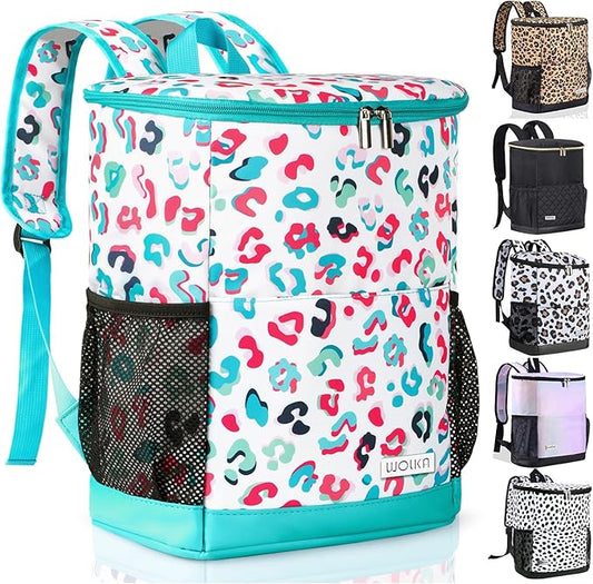 Wolka Cooler Backpack 30 Cans,Portable Backpack Coolers Insulated Leak Proof,Waterproof Soft Sided Cooler Bag for Travel,Beach,Camping,Picnic,Lunch Backpack for Women (Water Elf)