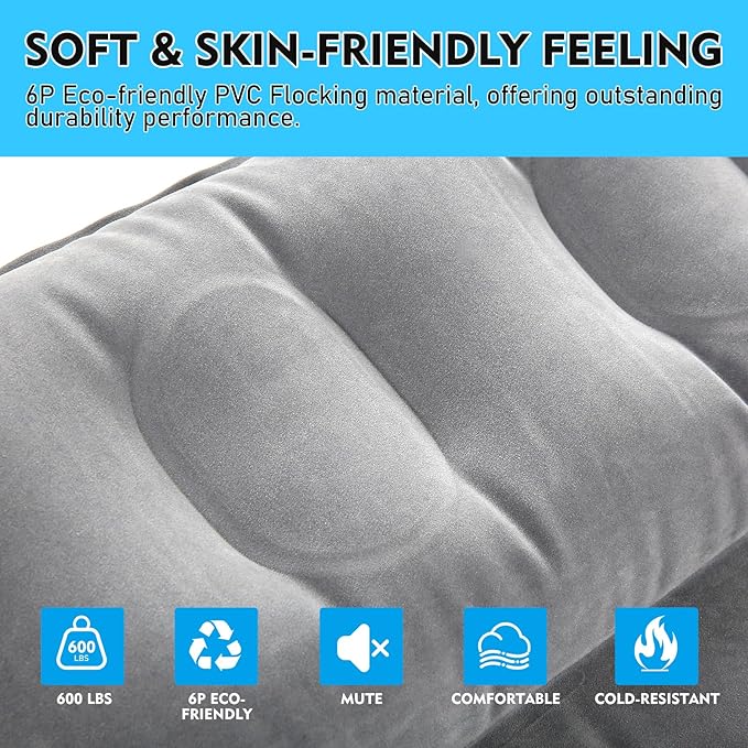 OPP ULITE SUV Air Mattress with Cordless Built-in Pump Fast Air Inflate, 6P Eco-Friendly PVC Flocking, Skin-Friendly Feeling, 5.5-inch Height Car/Camping Mattress for Mid/Large SUV, Minivan, Truck