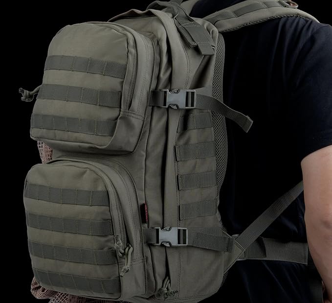 Tactical Backpack Military Survival Pack EDC Daypack Bag MOLLE for Camping Hiking Hunting Bugout Travel 25L