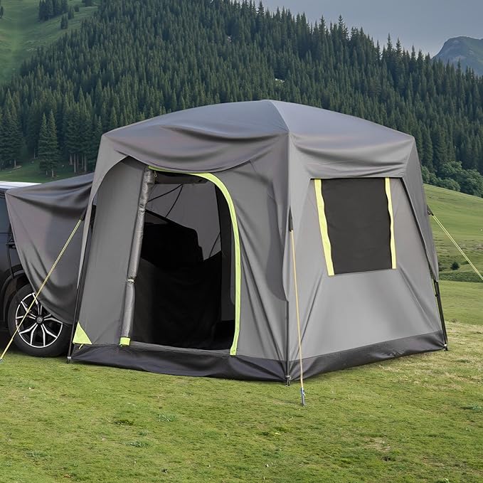 VEVOR SUV and Pickup Truck Camping Tents, Waterproof Double Layer Design with Carry Bag, Accommodates 2-9 Persons for Outdoor Activities