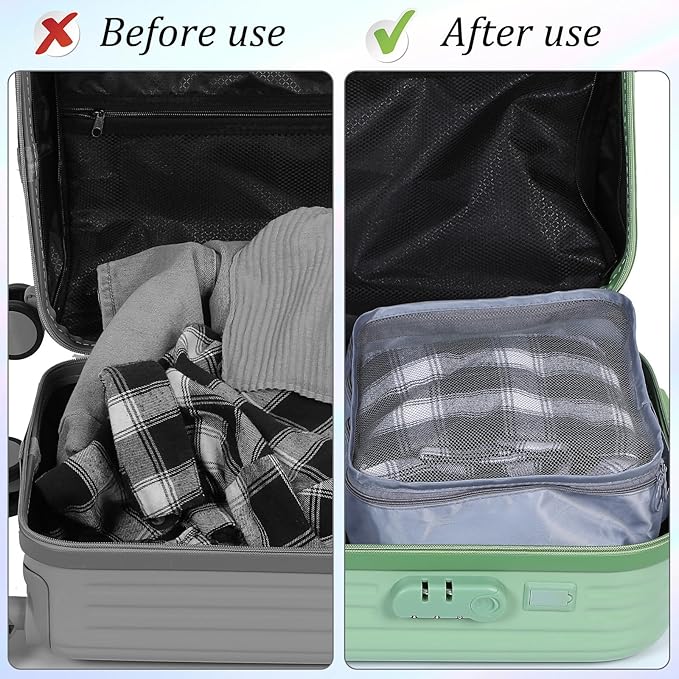12 Pcs Packing Cubes Luggage Organizers Small Mesh Clothing Underwear Bag Foldable Laundry Bags for Travel Hiking Camping Backpacking
