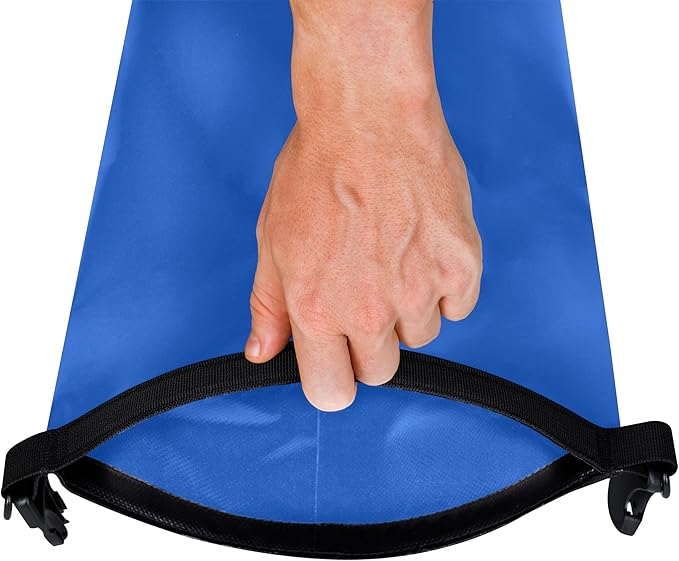 EARTH&RIVER Premium Waterproof Dry Bag Backpack, Extra Thick, Protection for All Water Activities & Camping, Floating Lightweight Dry Bag & IPX8 Waterproof Phone Case (Navy Blue, 10L)