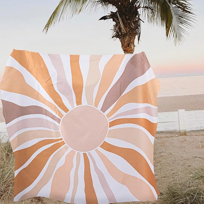 Waterproof Sandproof Beach Blanket, 78" x 86" Large Beach Mat for 2-4 Adults, Lightweight Polyester Outdoor Picnic Blanket for Travel, Camping, Hiking, Beach Essentials for Vacation